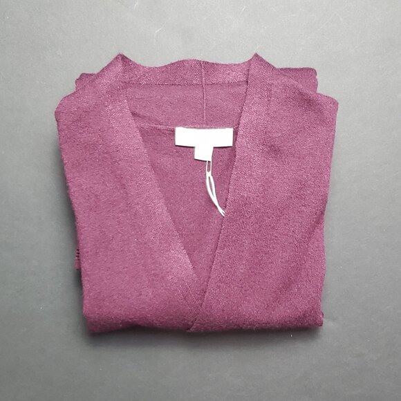 Stitch Fix X Evolution Open Cardigan Sweater Womens M Burgundy Ancho Chili - Picture 16 of 16